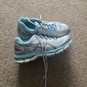 ASICS Women's Athletic Shoes - Silver and Teal